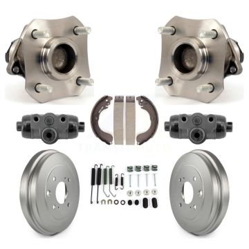 Rear Wheel Cylinders & Coated Drum Shoes Hardware Hub Bearing Kit (8Pc) For Nissan Versa K7D-101213