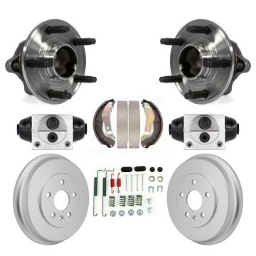 Rear Wheel Cylinders Coated Drum Shoes Hardware Hub Bearing Kit (8Pc) For Chevrolet Sonic K7D-101214