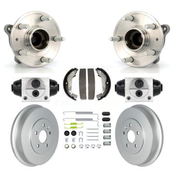 Rear Wheel Cylinders Coated Drum Shoes Hardware Hub Bearing Kit (8Pc) For Chevrolet Cruze K7D-101216