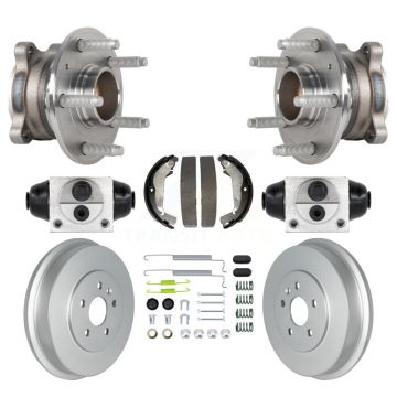 Rear Wheel Cylinders Coated Drum Shoes Hardware Hub Bearing Kit (8Pc) For Chevrolet Cruze K7D-101217