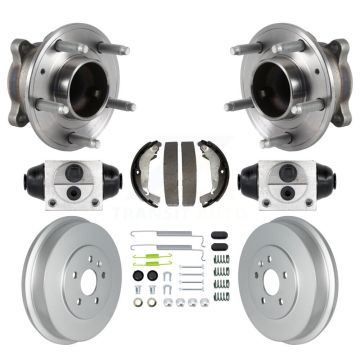 Rear Wheel Cylinders Coated Drum Shoes Hardware Hub Bearing Kit (8Pc) For Chevrolet Cruze K7D-101218