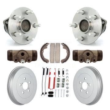 Rear Wheel Cylinders & Coated Drum Shoes Hardware Hub Bearing Kit (8Pc) For Pontiac Vibe K7D-101219