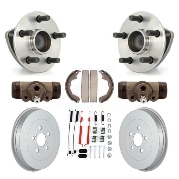 Rear Wheel Cylinders & Coated Drum Shoes Hardware Hub Bearing Kit (8Pc) For Pontiac Vibe K7D-101220