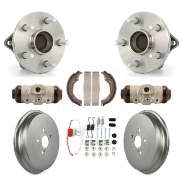 Rear Wheel Cylinders Coated Drum Shoes Hardware Hub Bearing Kit (8Pc) For Toyota Corolla K7D-101226