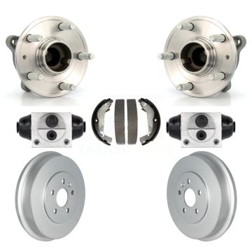Rear Wheel Cylinders & Coated Drum Shoes Hub Bearing Kit For 2011-2012 Chevrolet Cruze K7D-101249