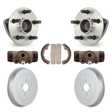 Rear Wheel Cylinders & Coated Drum Shoes Hub Bearing Kit For Pontiac Vibe Toyota Matrix K7D-101263