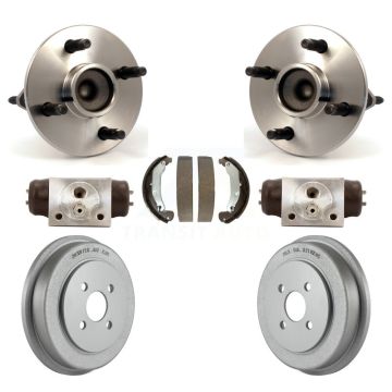 Rear Wheel Cylinders Coated Drum & Shoes Hub Bearing Kit For Saturn Ion With 4 Lug Wheels K7D-101268