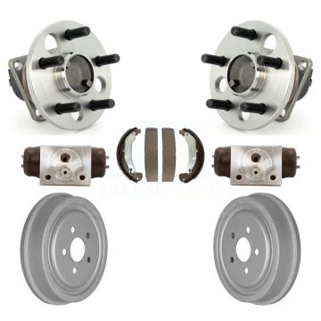 Rear Wheel Cylinders & Coated Drum Shoes Hub Bearing Kit For Pontiac Sunfire Chevrolet K7D-101270