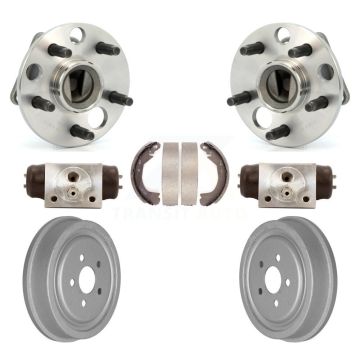 Rear Wheel Cylinders & Coated Drum Shoes Hub Bearing Kit For Chevrolet Cavalier Non-ABS K7D-101273