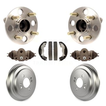 Rear Wheel Cylinders Coated Drum & Shoes Hub Bearing Kit For Hyundai Accent Kia Rio Rio5 K7D-101274