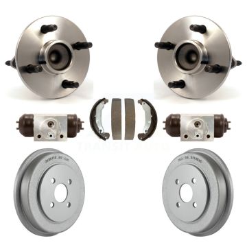 Rear Wheel Cylinders Coated Drum & Shoes Hub Bearing Kit For Chevrolet Cobalt Pontiac G5 K7D-101278