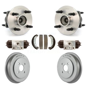 Rear Wheel Cylinders Coated Drum & Shoes Hub Bearing Kit For Chevrolet Cobalt Pontiac G5 K7D-101280