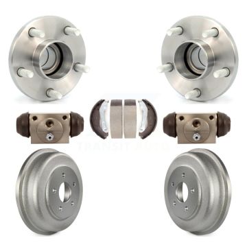 Rear Wheel Cylinders & Coated Drum Shoes Hub Bearing Kit For 10-13 Ford Transit Connect K7D-101281