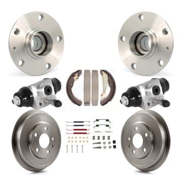 Rear Wheel Cylinders And Drum & Shoes Hub Bearing Assembly Kit (8Pc) For Volkswagen Jetta K7D-101300