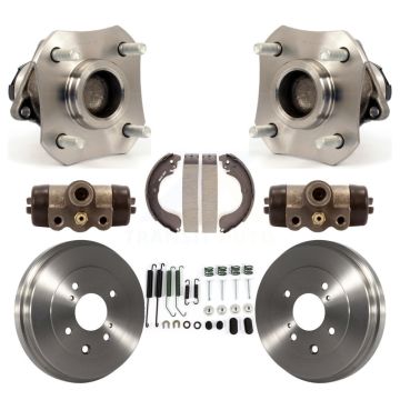 Rear Wheel Cylinders And Drum & Shoes Hub Bearing Assembly Kit (8Pc) For Nissan Versa K7D-101301
