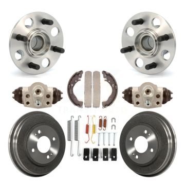 Rear Wheel Cylinders And Drum & Shoes Hub Bearing Assembly Kit (8Pc) For Honda Fit K7D-101307