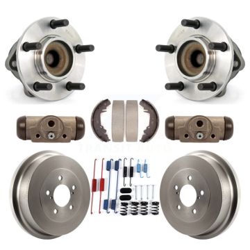 Rear Wheel Cylinders Drum & Shoes Hub Bearing Kit (8Pc) For Dodge Caravan Grand Chrysler K7D-101323