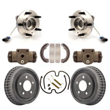 Rear Wheel Cylinders And Drum & Shoes Hub Bearing Kit (8Pc) For Pontiac Montana Chevrolet K7D-101325