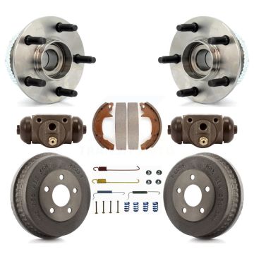 Rear Wheel Cylinders And Drum & Shoes Hub Bearing Assembly Kit (8Pc) For Mercury Sable K7D-101328