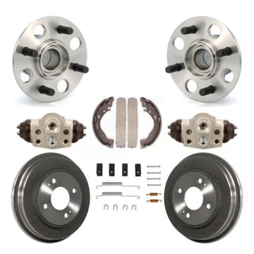 Rear Wheel Cylinders And Drum & Shoes Hub Bearing Kit (8Pc) For 2010-2014 Honda Insight K7D-101330