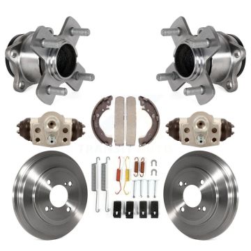 Rear Wheel Cylinders And Drum & Shoes Hub Bearing Kit (8Pc) For 2015-2019 Honda Fit K7D-101331