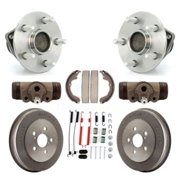 Rear Wheel Cylinders & Drum Shoes Hub Bearing Kit (8Pc) For Pontiac Vibe Toyota Matrix K7D-101336