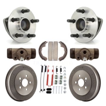 Rear Wheel Cylinders & Drum Shoes Hub Bearing Kit (8Pc) For Pontiac Vibe Toyota Matrix K7D-101337