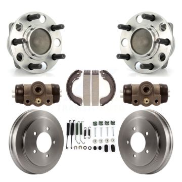 Rear Wheel Cylinders Drum & Shoes Hub Bearing Kit (8Pc) For Dodge Caliber Avenger Sebring K7D-101342