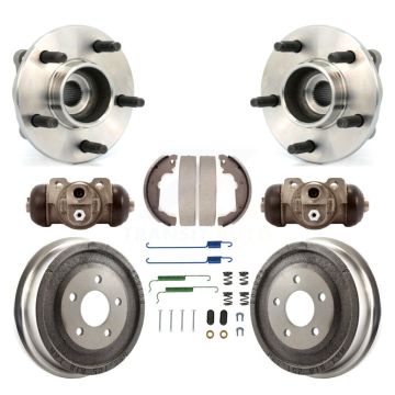 Rear Wheel Cylinders & Drum Shoes Hub Bearing Kit (8Pc) For Saturn Vue Pontiac Torrent K7D-101349