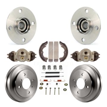Rear Wheel Cylinders Drum & Shoes Hub Bearing Kit (8Pc) For 2003-2006 Nissan Sentra 1.8L K7D-101356