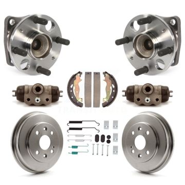 Rear Wheel Cylinders And Drum & Shoes Hub Bearing Kit (8Pc) For 2011-2014 Mazda 2 K7D-101358