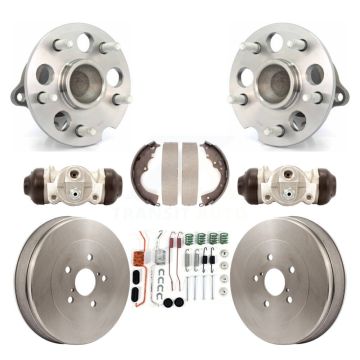 Rear Wheel Cylinders & Drum Shoes Hub Bearing Kit (8Pc) For 2004-2010 Toyota Sienna FWD K7D-101360