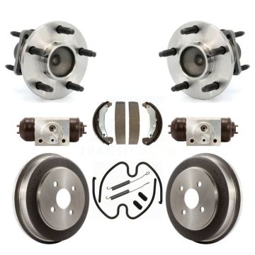 Rear Wheel Cylinders & Drum Shoes Hub Bearing Kit (8Pc) For Saturn Ion Pontiac Pursuit K7D-101363