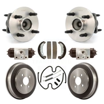 Rear Wheel Cylinders & Drum Shoes Hub Bearing Kit (8Pc) For Chevrolet Cobalt Pontiac G5 K7D-101364