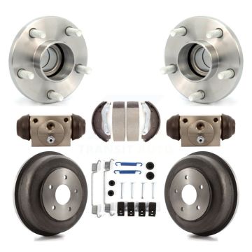 Rear Wheel Cylinders & Drum Shoes Hub Bearing Kit (8Pc) For 10-13 Ford Transit Connect K7D-101370
