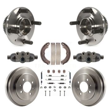 Rear Wheel Cylinders And Drum & Shoes Hub Bearing Kit (8Pc) For Mitsubishi Lancer ES K7D-101373