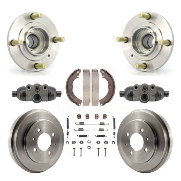 Rear Wheel Cylinders And Drum & Shoes Hub Bearing Kit (8Pc) For Mitsubishi Lancer K7D-101374
