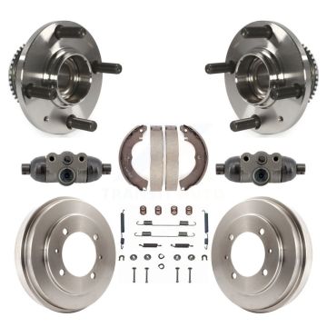 Rear Wheel Cylinders And Drum & Shoes Hub Bearing Kit (8Pc) For Mitsubishi Lancer ES K7D-101376
