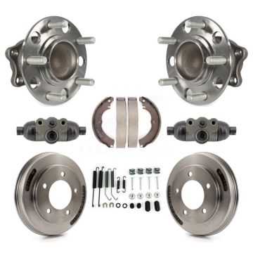 Rear Wheel Cylinders And Drum & Shoes Hub Bearing Kit (8Pc) For Mitsubishi Lancer K7D-101377