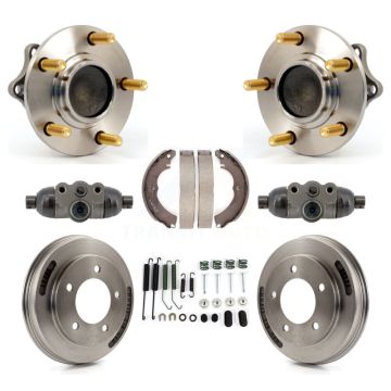 Rear Wheel Cylinders And Drum & Shoes Hub Bearing Kit (8Pc) For Mitsubishi Lancer K7D-101378