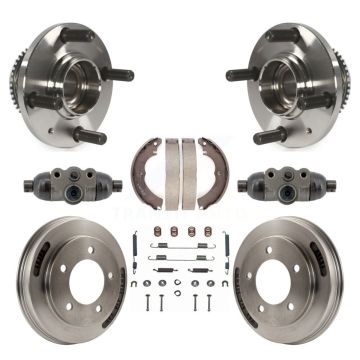 Rear Wheel Cylinders And Drum & Shoes Hub Bearing Kit (8Pc) For 2007 Mitsubishi Lancer ES K7D-101380