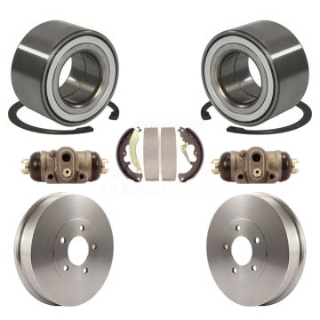 Rear Wheel Cylinders And Drum & Shoes Bearing Kit For 2007 Ford Escape Mercury Mariner K7D-101389
