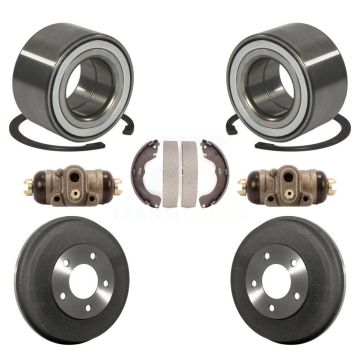 Rear Wheel Cylinders And Drum & Shoes Bearing Kit For Ford Escape Mazda Tribute Mercury K7D-101390