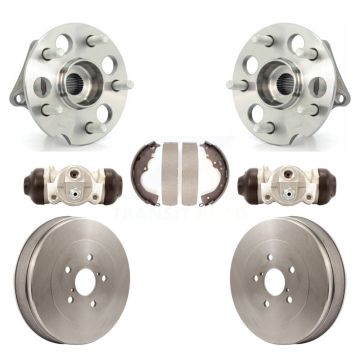 Rear Wheel Cylinders And Drum & Shoes Hub Bearing Kit For 2004-2010 Toyota Sienna AWD K7D-101412