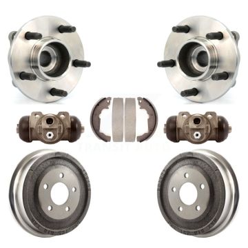 Rear Wheel Cylinders Drum & Shoes Hub Bearing Kit For Saturn Vue Pontiac Torrent Equinox K7D-101431