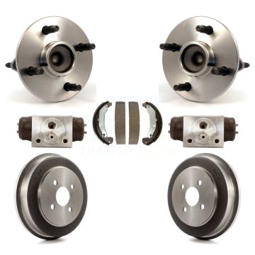 Rear Wheel Cylinders & Drum Shoes Hub Bearing Kit For 2003 Saturn Ion With 4 Lug Wheels K7D-101435