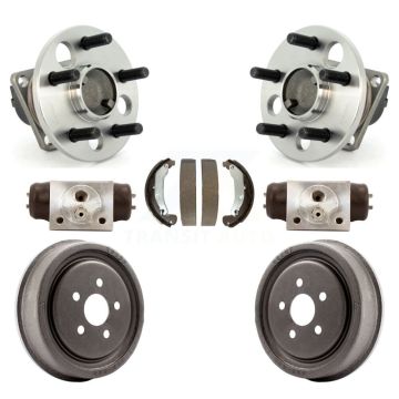 Rear Wheel Cylinders Drum & Shoes Hub Bearing Kit For Pontiac Sunfire Chevrolet Cavalier K7D-101437