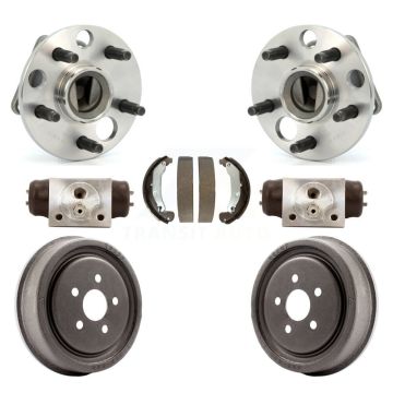 Rear Wheel Cylinders Drum & Shoes Hub Bearing Kit For Pontiac Sunfire Chevrolet Cavalier K7D-101438
