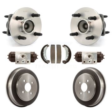 Rear Wheel Cylinders Drum & Shoes Hub Bearing Kit For Chevrolet Cobalt Pontiac G5 Saturn K7D-101441