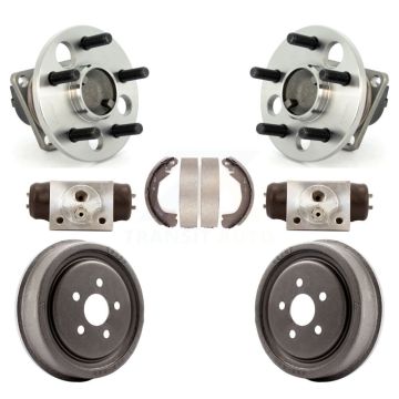 Rear Wheel Cylinders Drum & Shoes Hub Bearing Kit For 2003 Chevrolet Cavalier 4-Wheel ABS K7D-101443